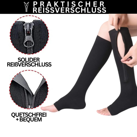 Tieberg™️ ZipperSocks - Kompressionsstrümpfe mit Reißverschluss