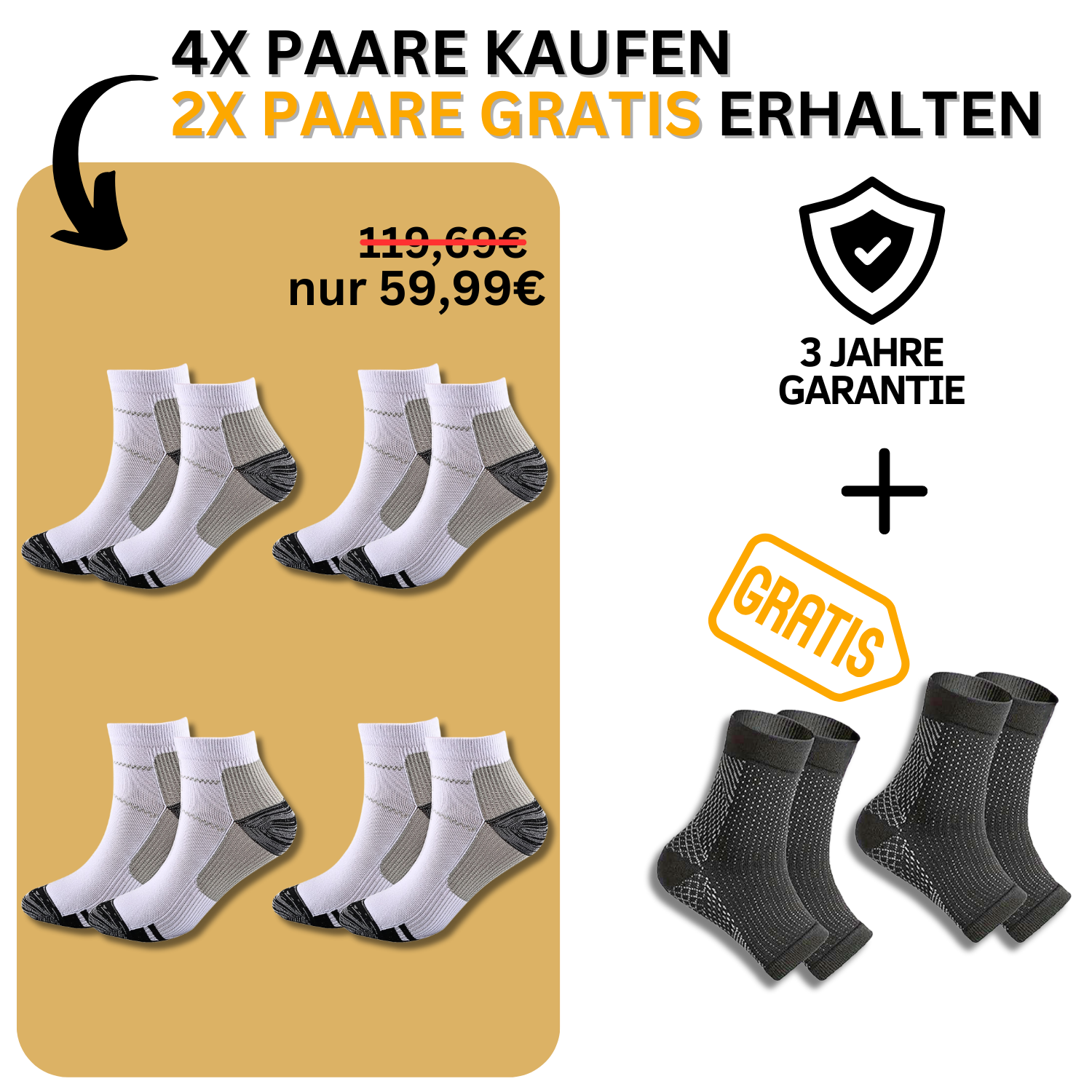 Tieberg™ - Kompressionssocken Sommersocken Bundle